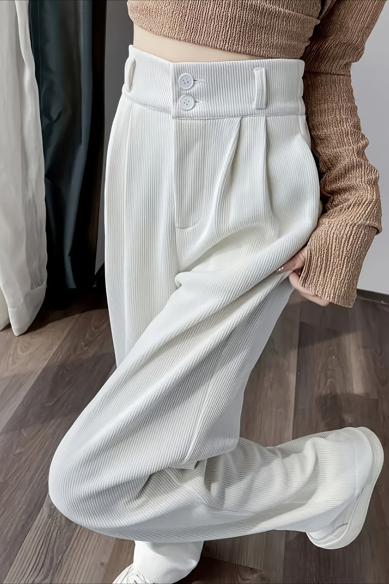 Corduroy Wide Leg Knit Pants