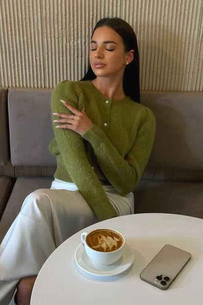 Minimalist Relaxed Long Sleeve Knit Cardigan