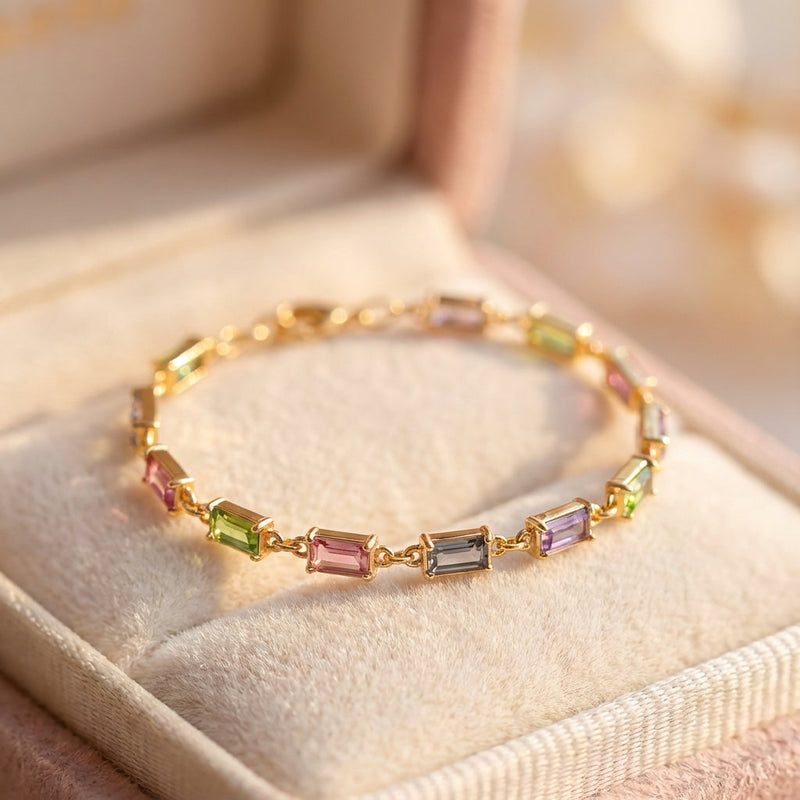 Isabella Multicolor Cz Stone Bracelet