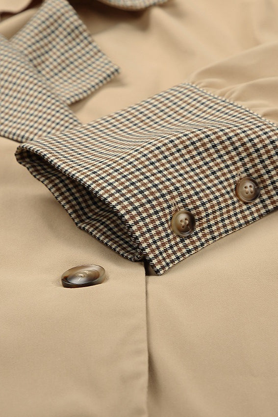 Paneled Double-breasted Trench Coat