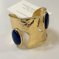 Statement Gold Lapis Bracelet
