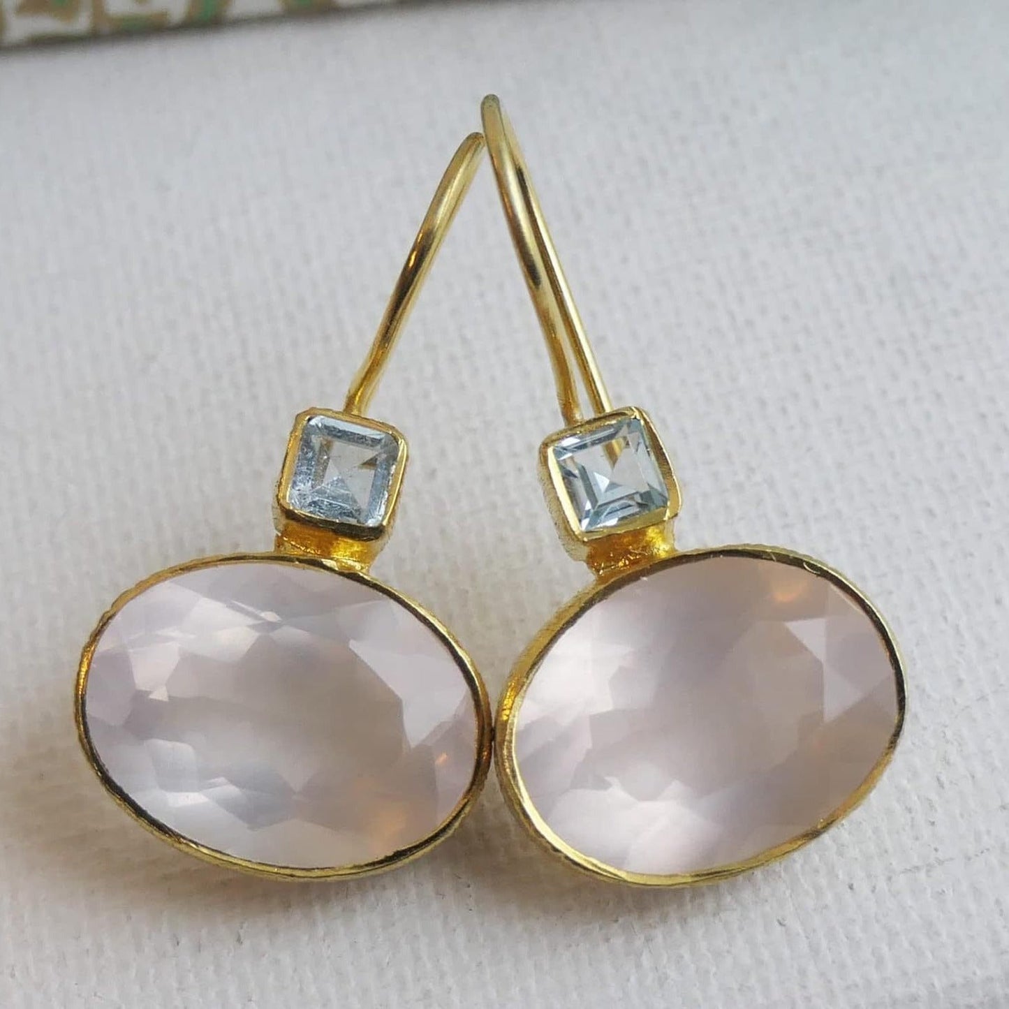 Elegant Rose Quartz Earrings