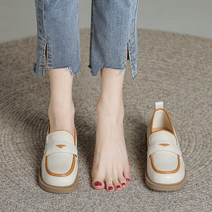 Autumn Leather Flat Loafers