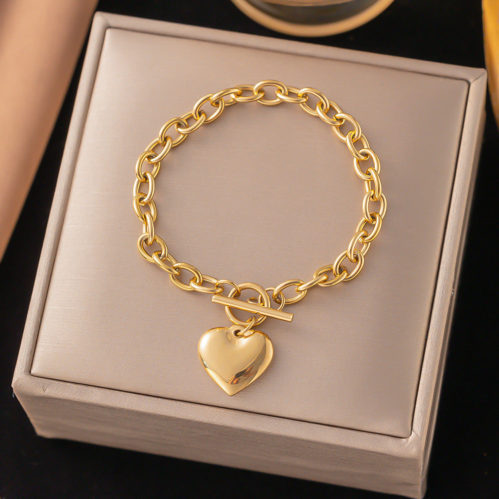Classic Gold Heart Bracelet