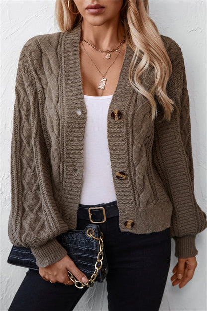 Loose Button Cardigan