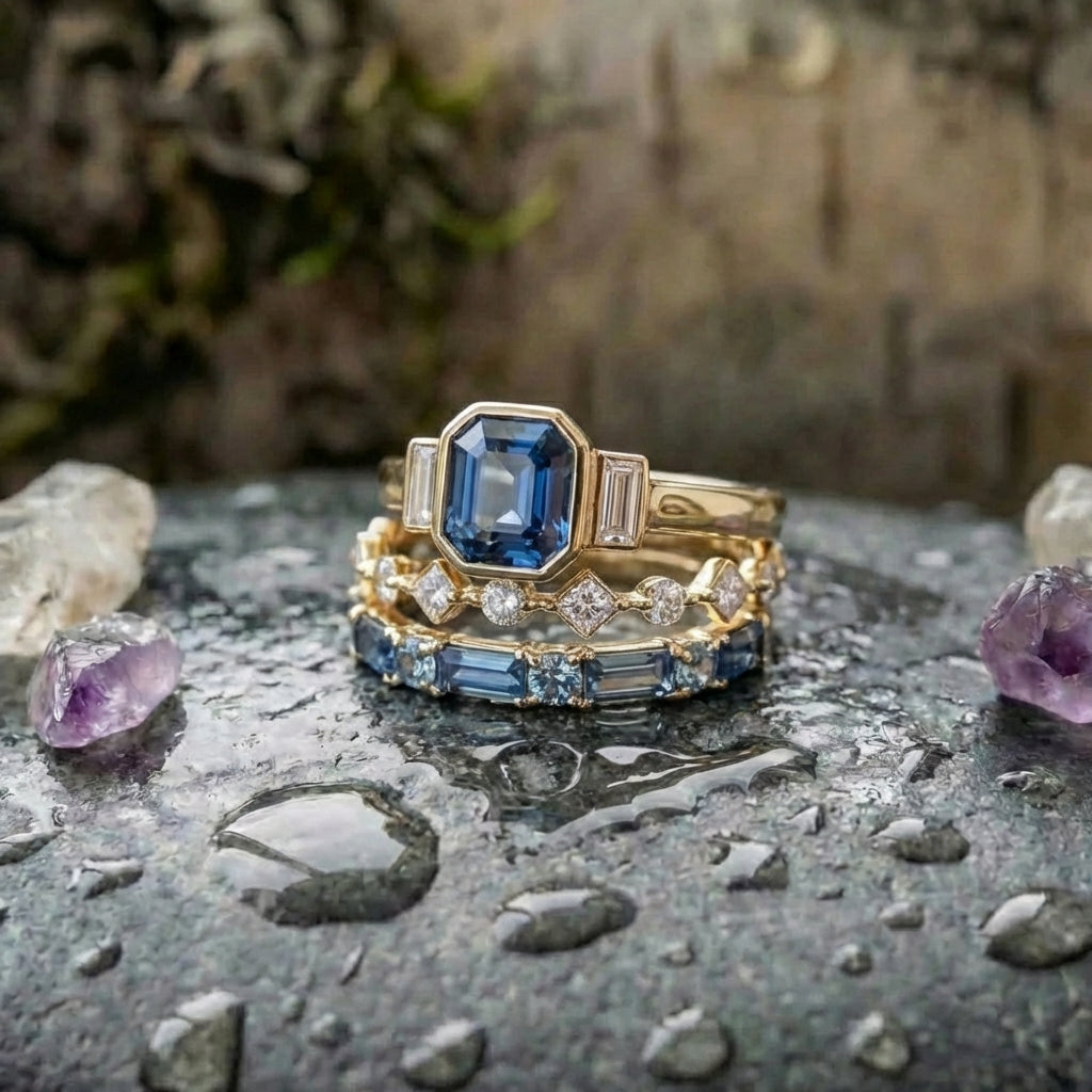 Elegant Sapphire Gold Ring