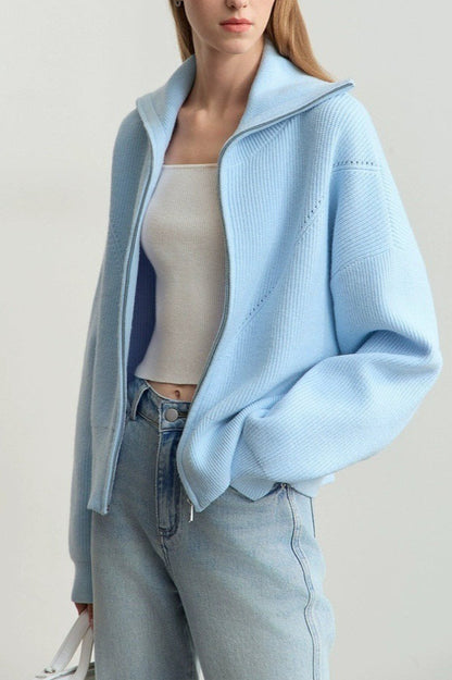 Slouchy High Neck Loose Sweater