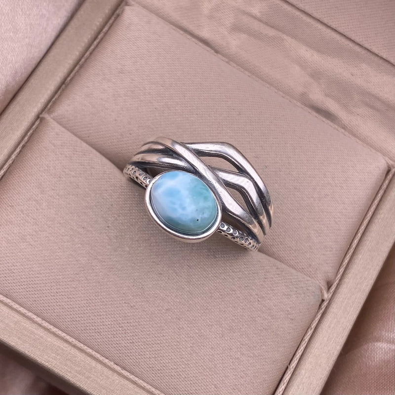 Elegant Larimar Ring