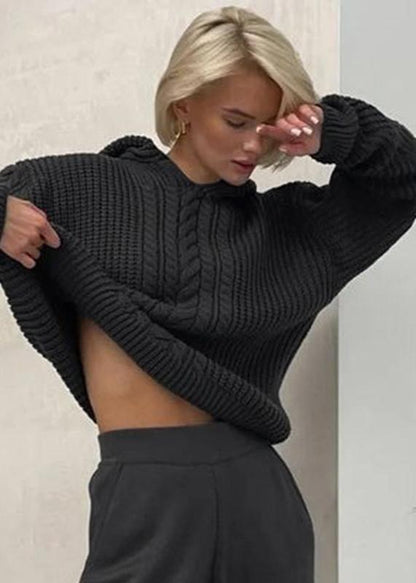 Cozy Hooded Knitted Sweater - Autumn Essential