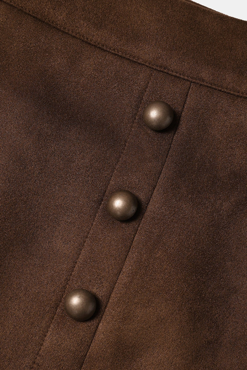 Suede Bodycon Mini Skirt