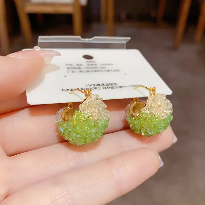 Peridot Crystal Earrings