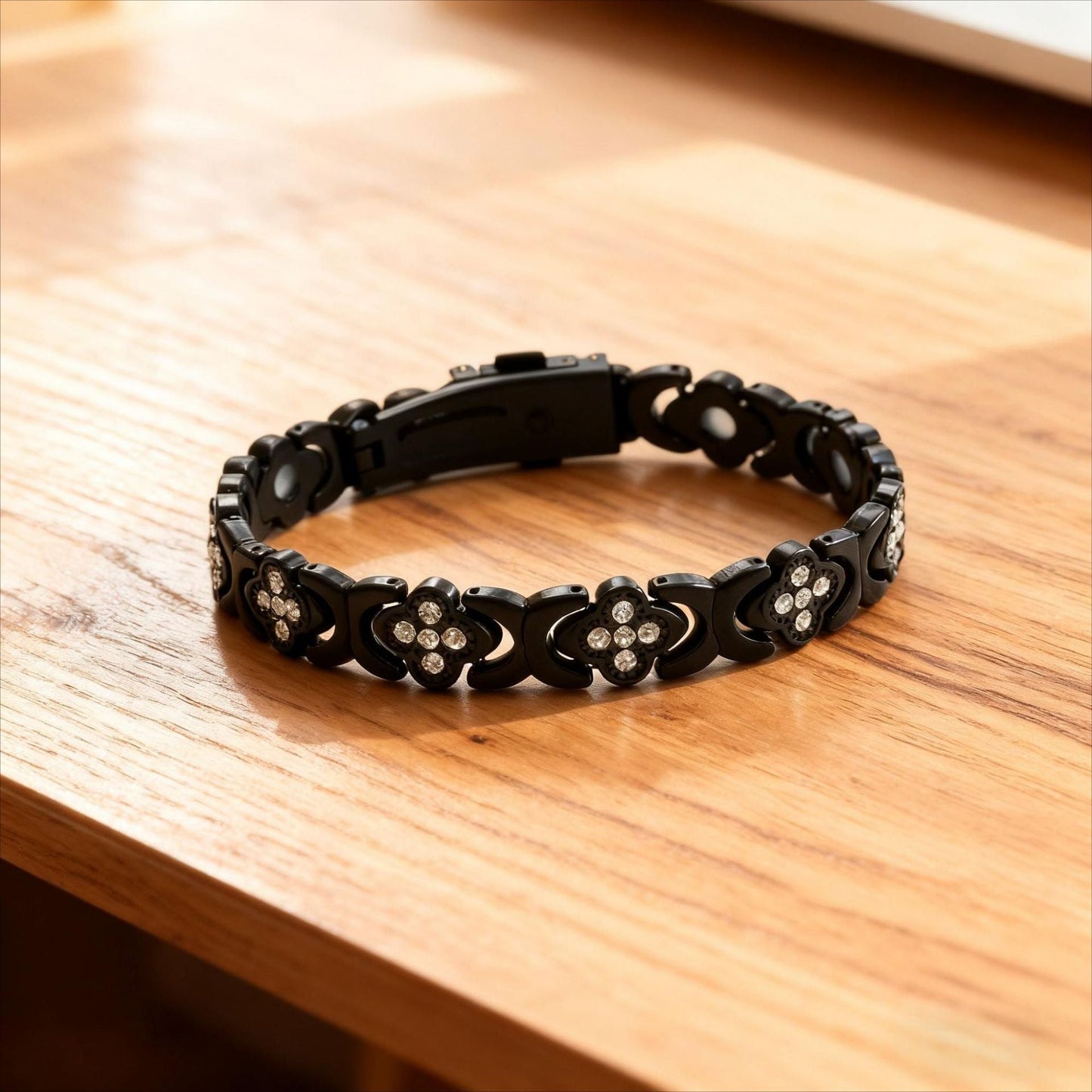 Elegant Black Crystal Bracelet