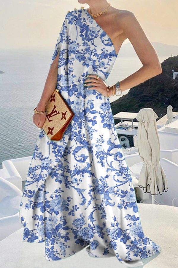 Alyse One Shoulder A-line Maxi Dress