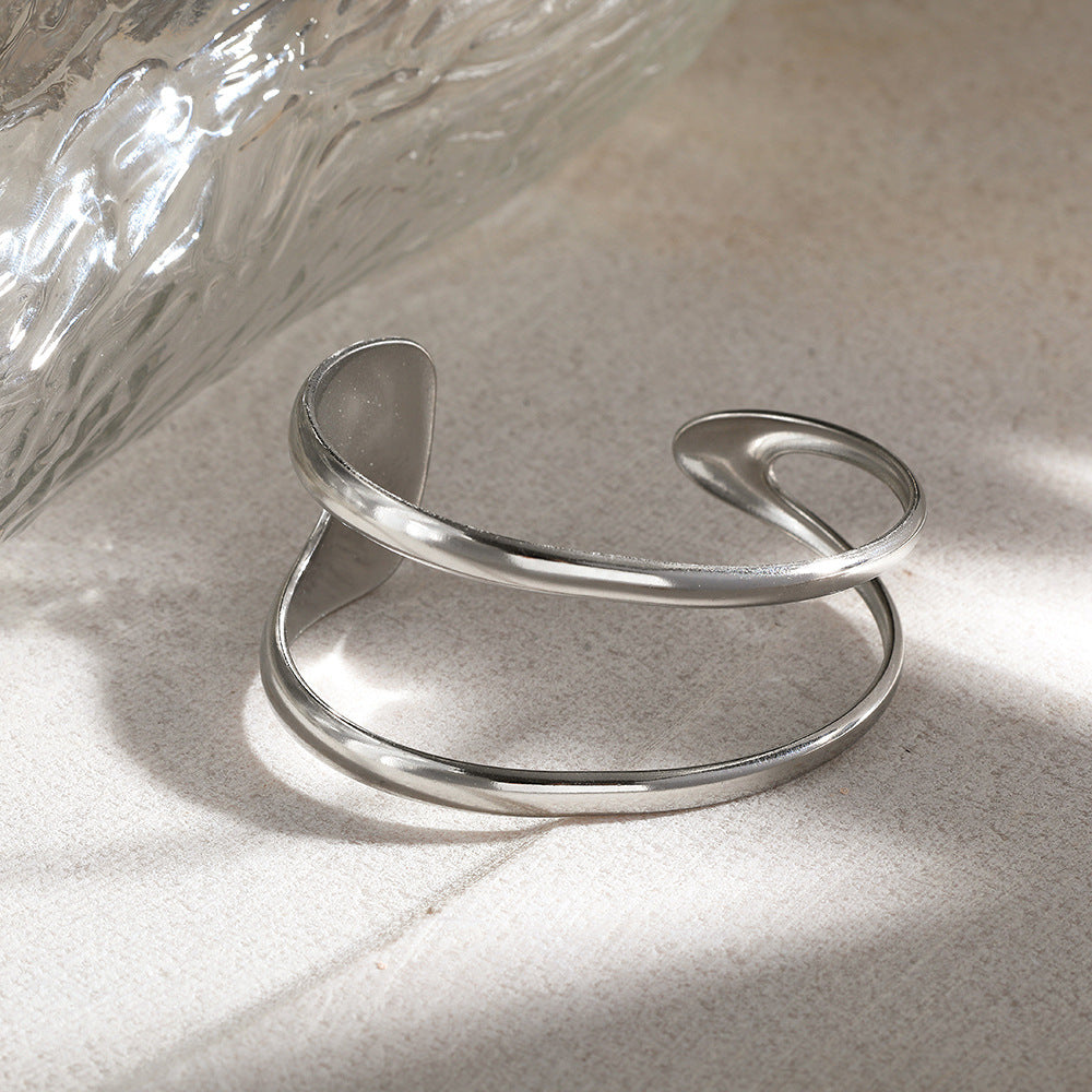 Minimalist Silver Cuff Bracelet