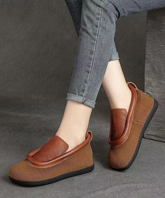 Retro Versatile and Comfortable Cowhide Flat Shoes