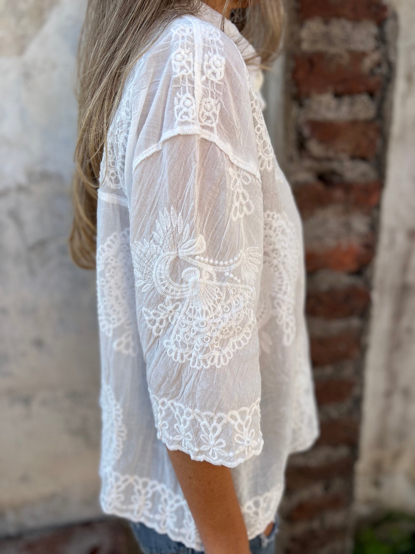 Eva | Luxurious Blouse With Pattern