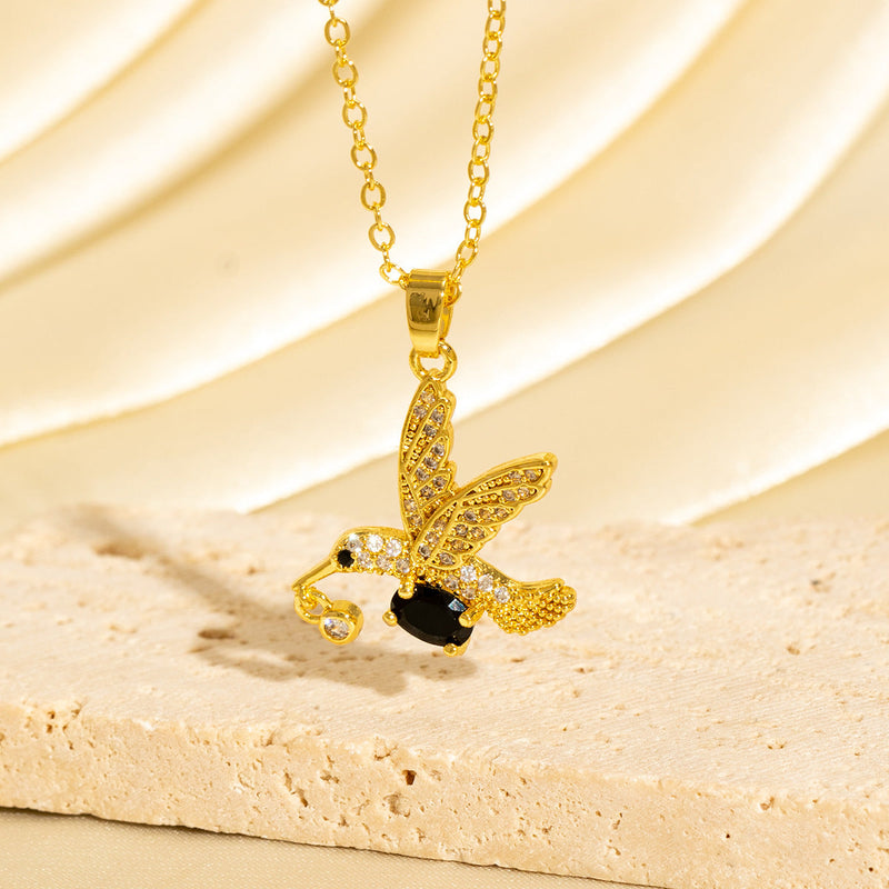 Gold Hummingbird Necklace