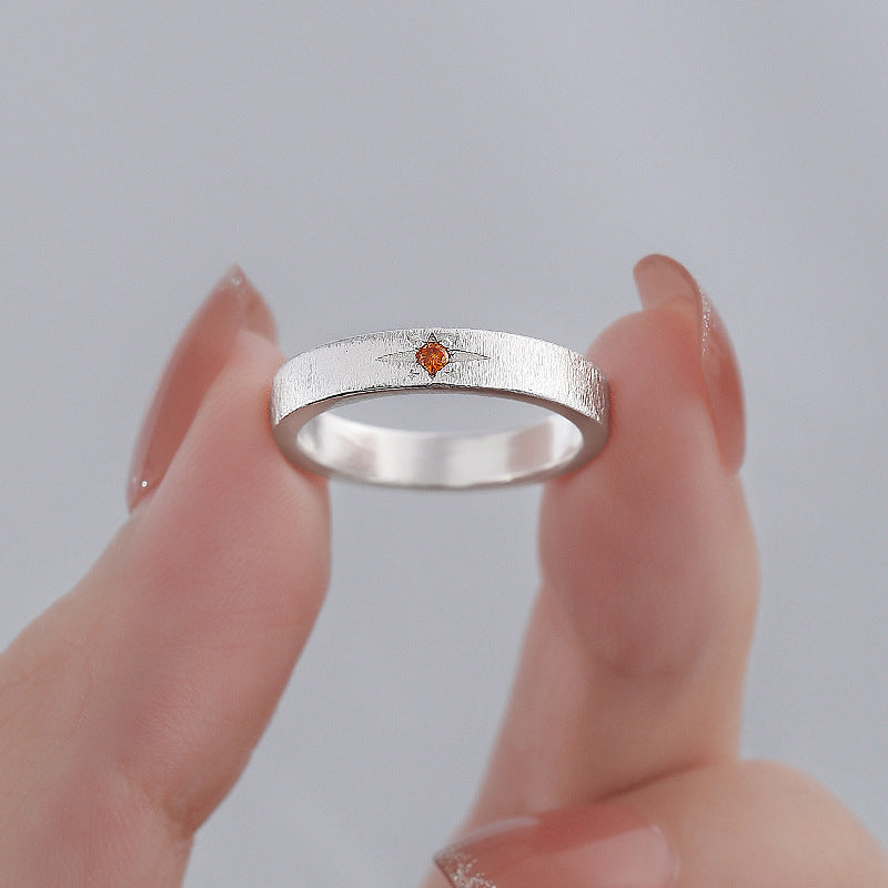 Minimalist Garnet Ring