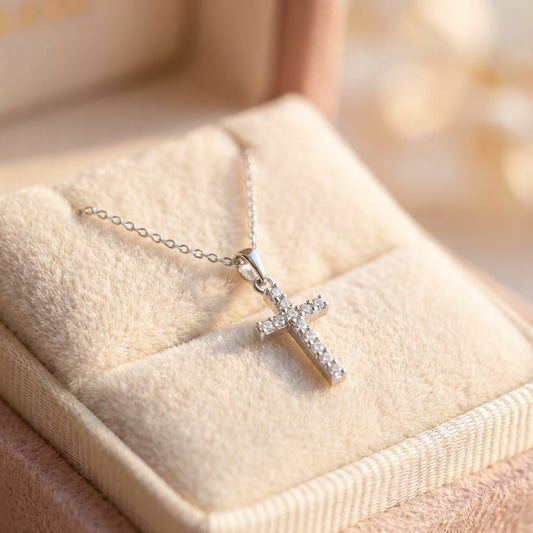 Jianna Silver Cross Necklace