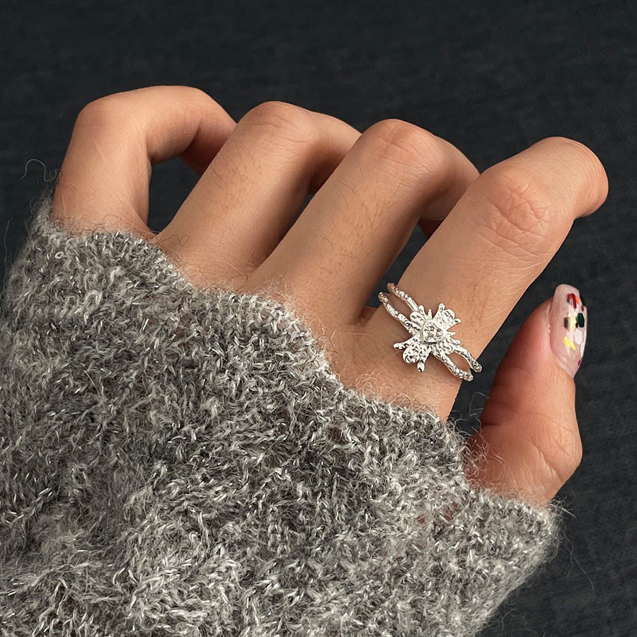 Elegant Snowflake Ring