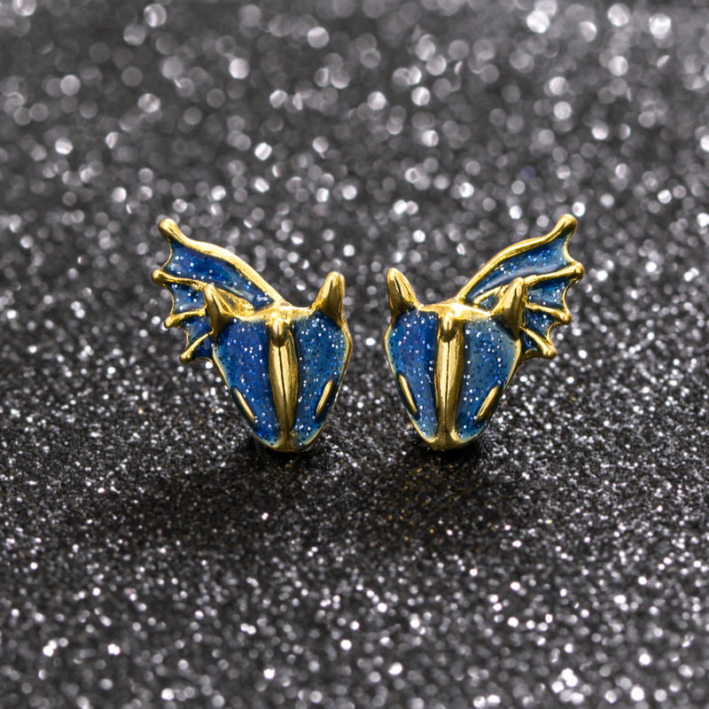 Elegant Blue Butterfly Earrings