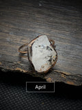 Handmade Raw Crystal Copper Ring