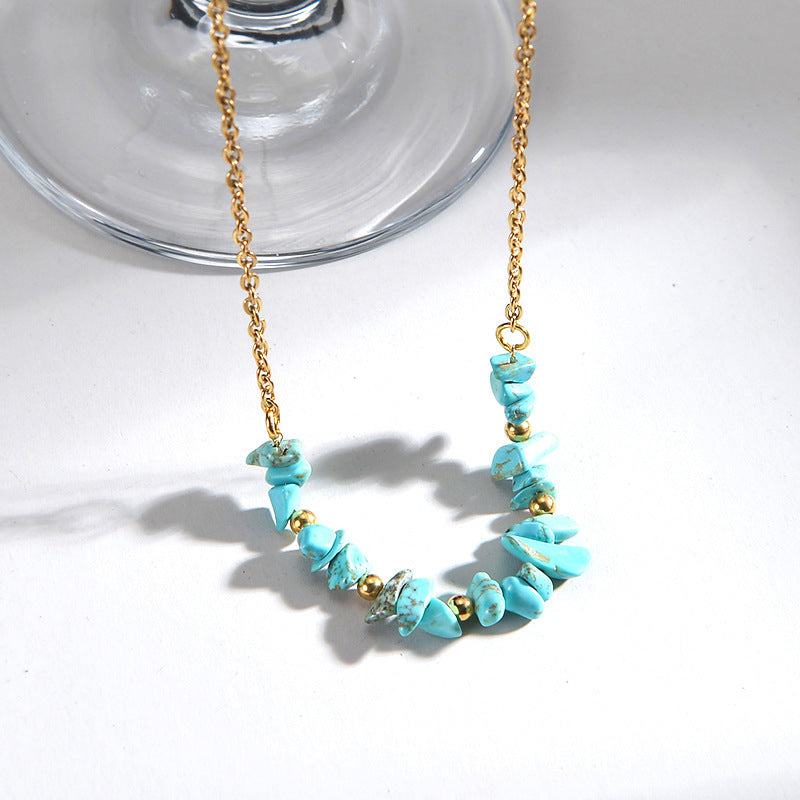 Turquoise Chip Necklace