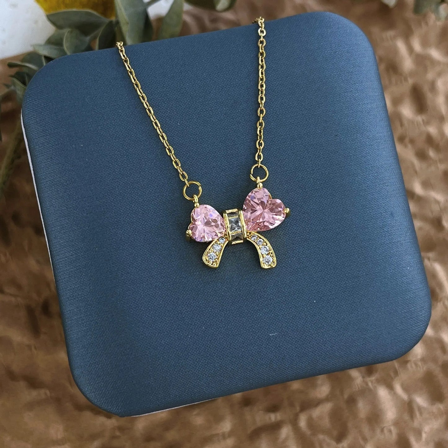 Elegant Pink Crystal Necklace
