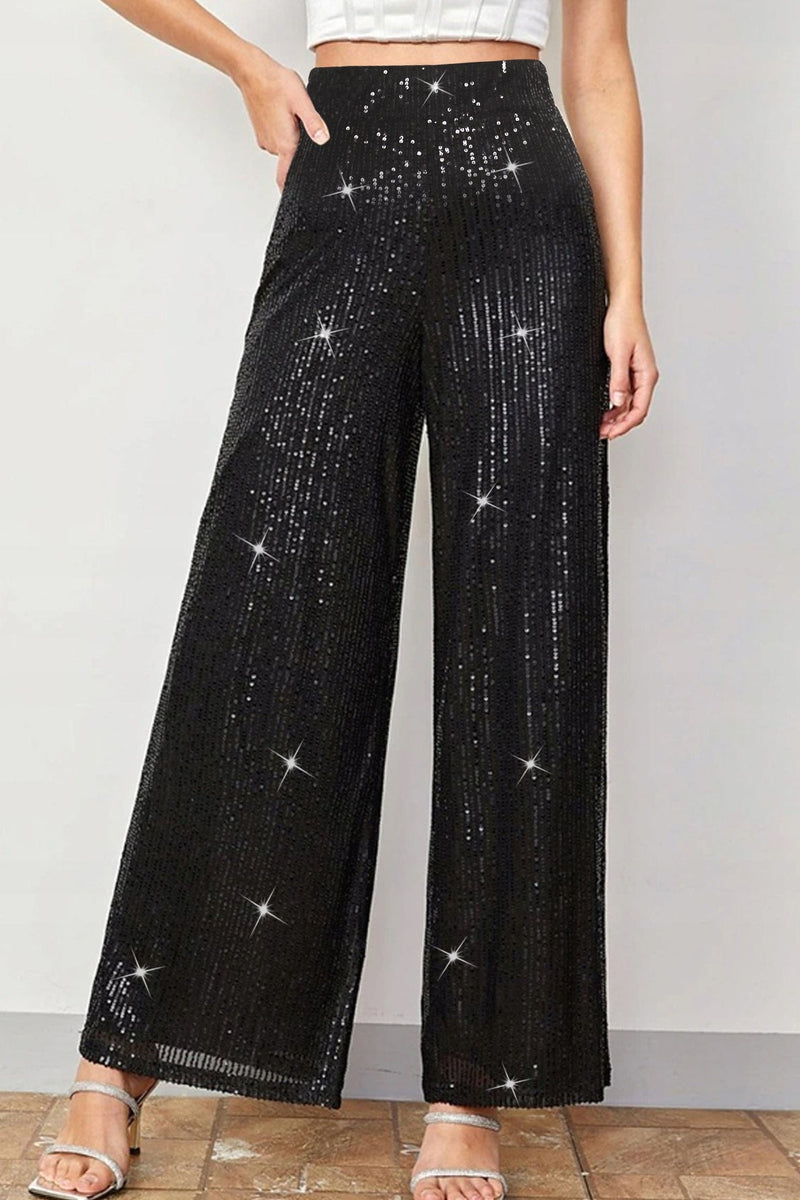 High Waist Wide Leg Straight Leg Pants