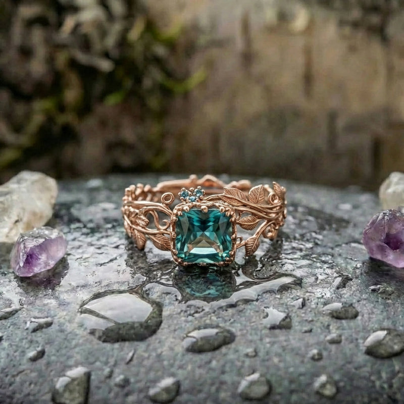 A Nature Green Crystal Ring
