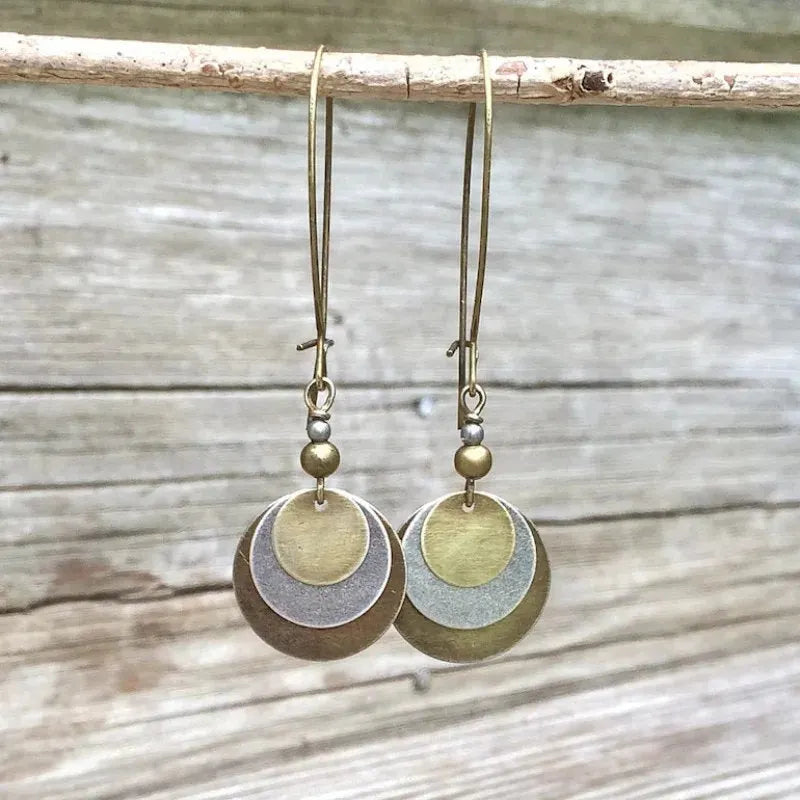 Vintage Geometric Dangle Earrings