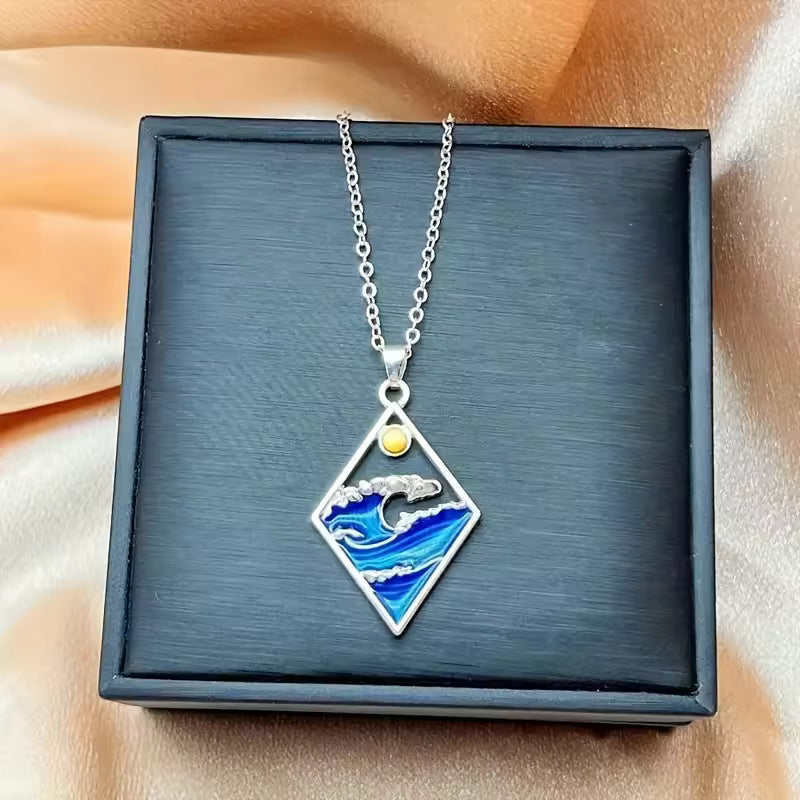 Elegant Wave Ocean Necklace