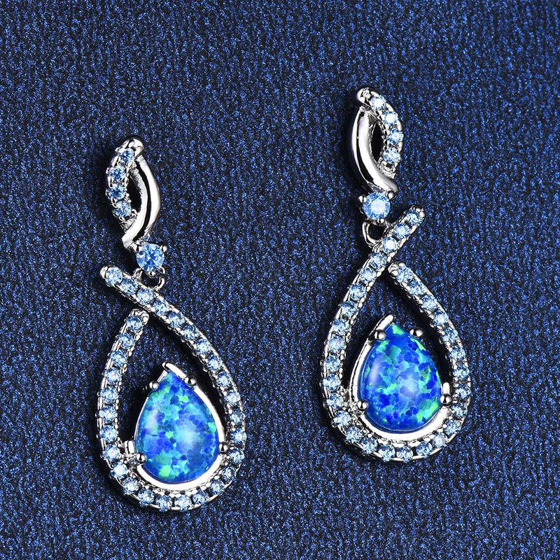 Elegant Opal Drop Earrings