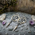 Irregular Geometric Spiral Earrings Serpentine