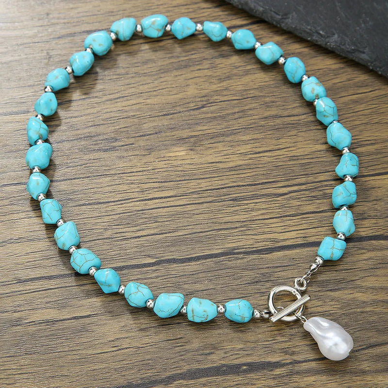 Turquoise Pearl Necklace