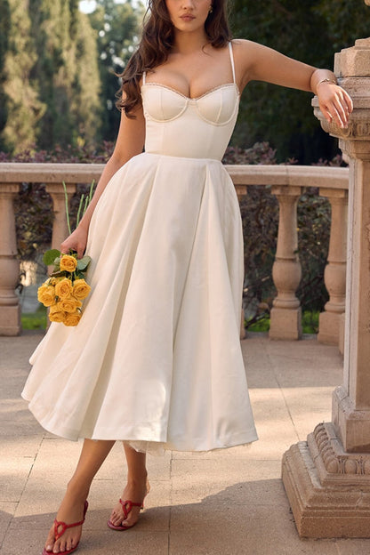 Suspender V-neck Sleeveless Tutu Maxi Dress