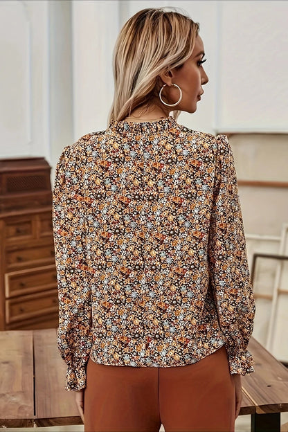 Sheer V-neck Blouse