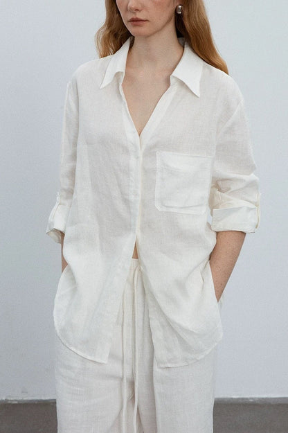 Minimalist Vibe Linen Loose-fit Blouse