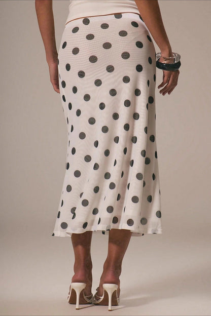 Polka Dot A-line Skirt