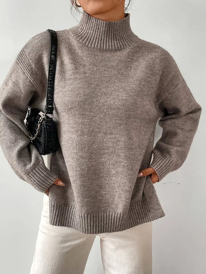 Turtleneck Taupe Sweater