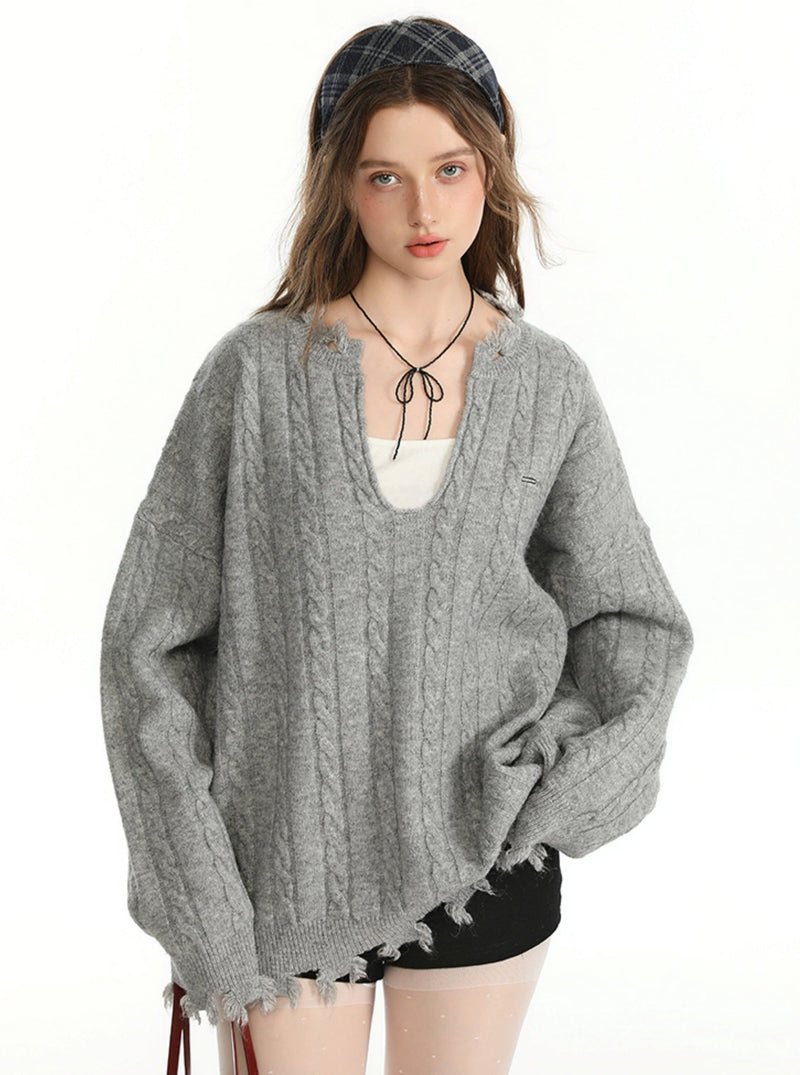 Autumn Color Sweater and Inner Vest Set