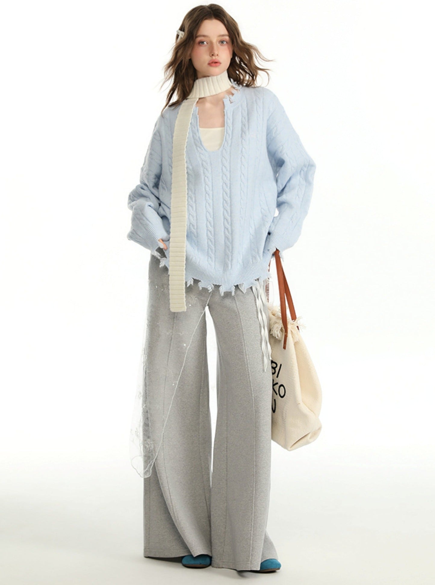 Autumn Color Sweater and Inner Vest Set