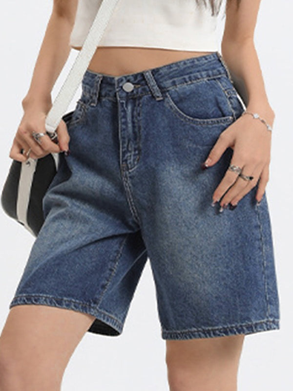 Blue Denim Bermuda Shorts