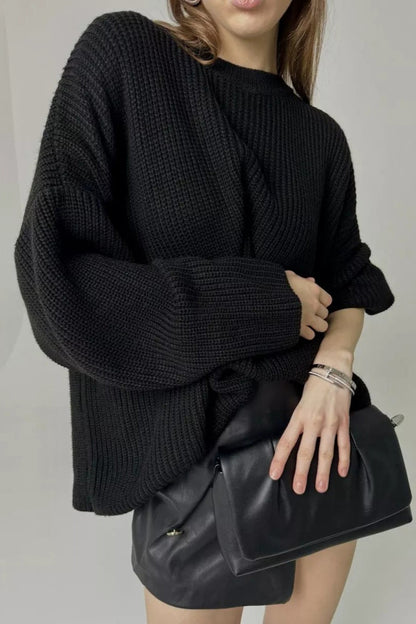 Crew Neck Loose Sweater