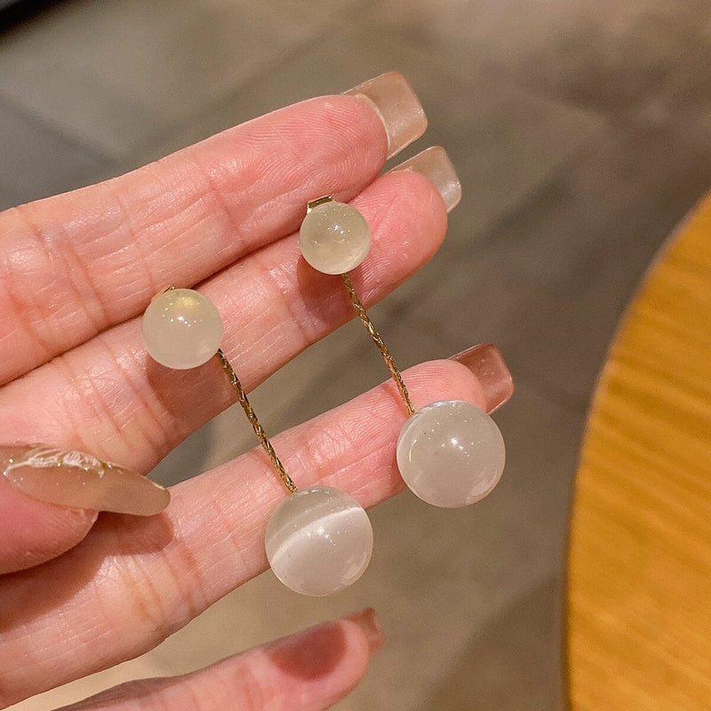 Elegant Jade Drop Earrings