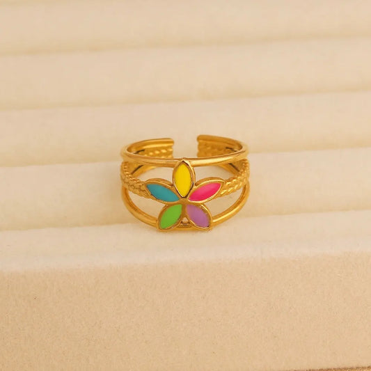 Colorful Flower Ring