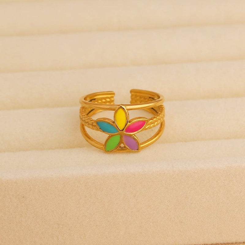 Colorful Flower Ring