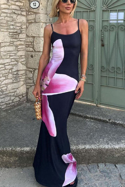 Romantic Beginnings Lily Slip Stretch Vacation Maxi Dress