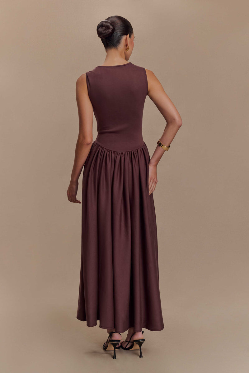 Sharissa — Midi Dress With Sculpted Straps and Comfortable Fit
