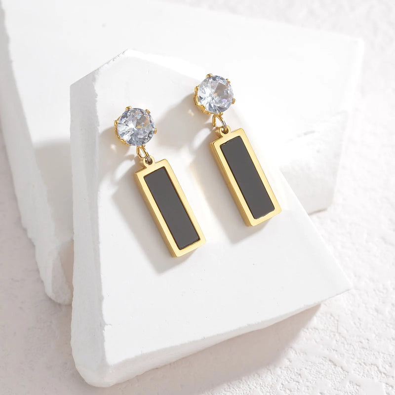 Elegant Crystal Drop Earrings